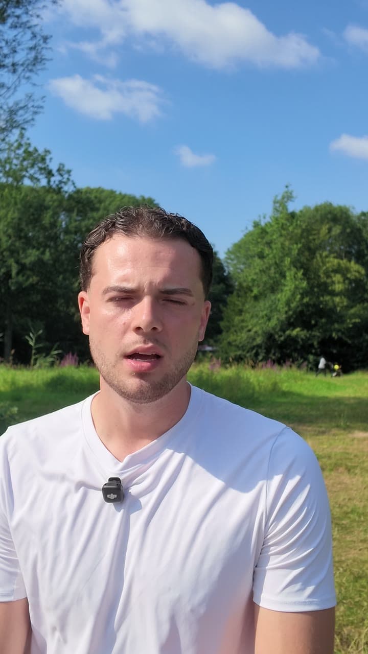 A raw take recorded for one short-form video