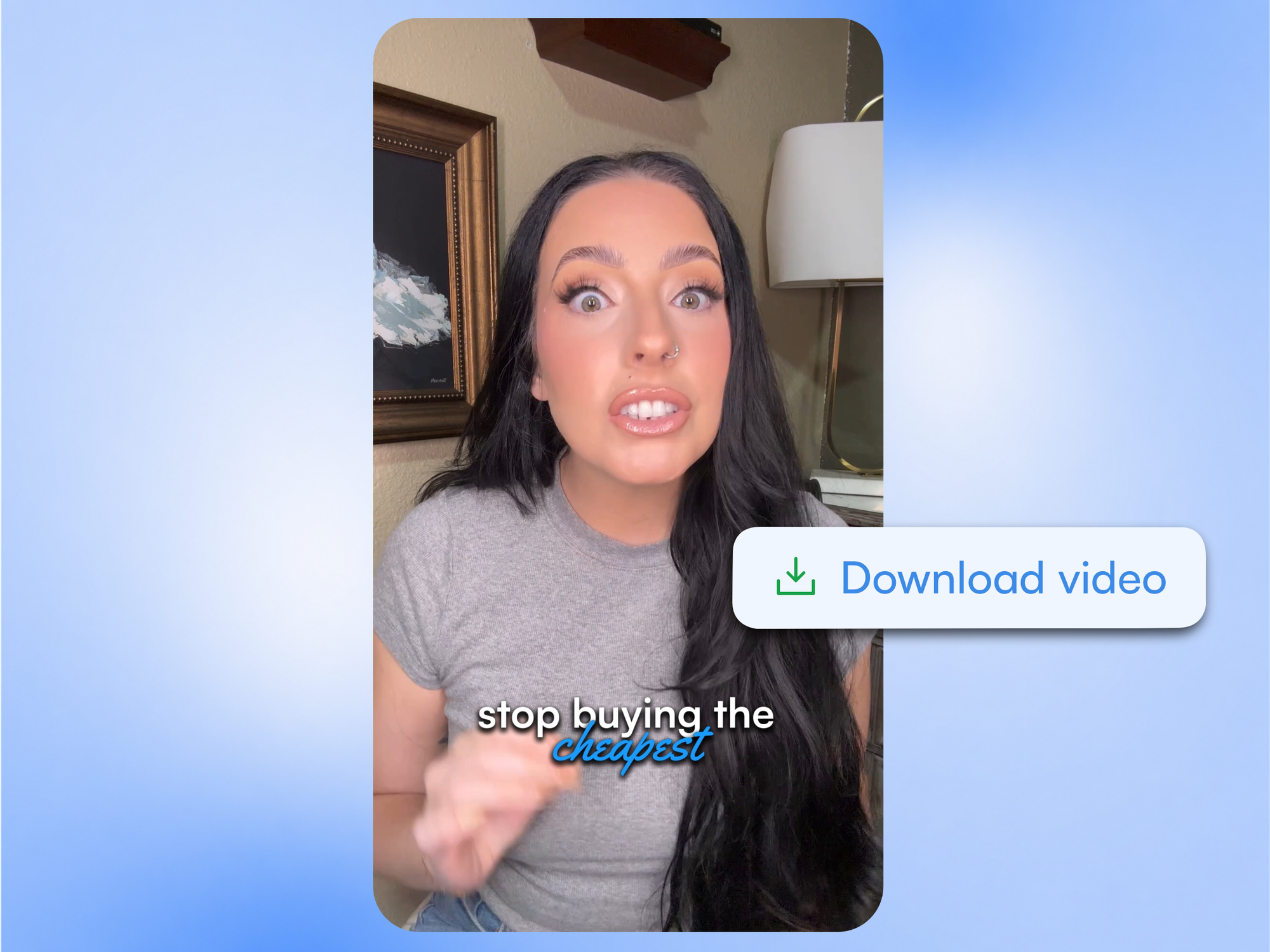 A finished short with word-timed captions, ready to download